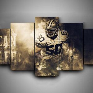 Dallas Cowboys - Sean Lee - Sport 5 Panel Canvas Art Wall Decor