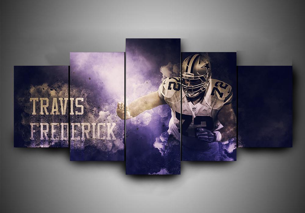 Dallas Cowboys - Travis Frederick - Sport 5 Panel Canvas Art Wall Decor Dallas Cowboys - Travis Frederick - Sport 5 Panel Canvas Art Wall Decor