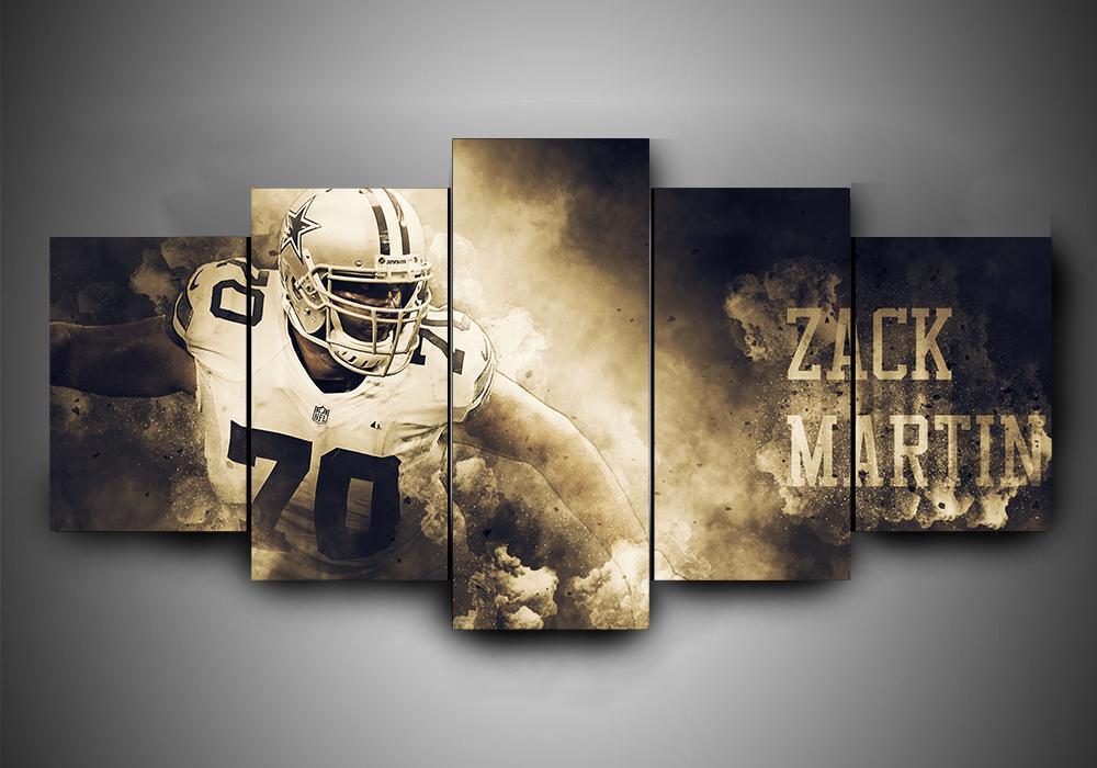 Dallas Cowboys - Zack Martin - Sport 5 Panel Canvas Art Wall Decor Dallas Cowboys - Zack Martin - Sport 5 Panel Canvas Art Wall Decor