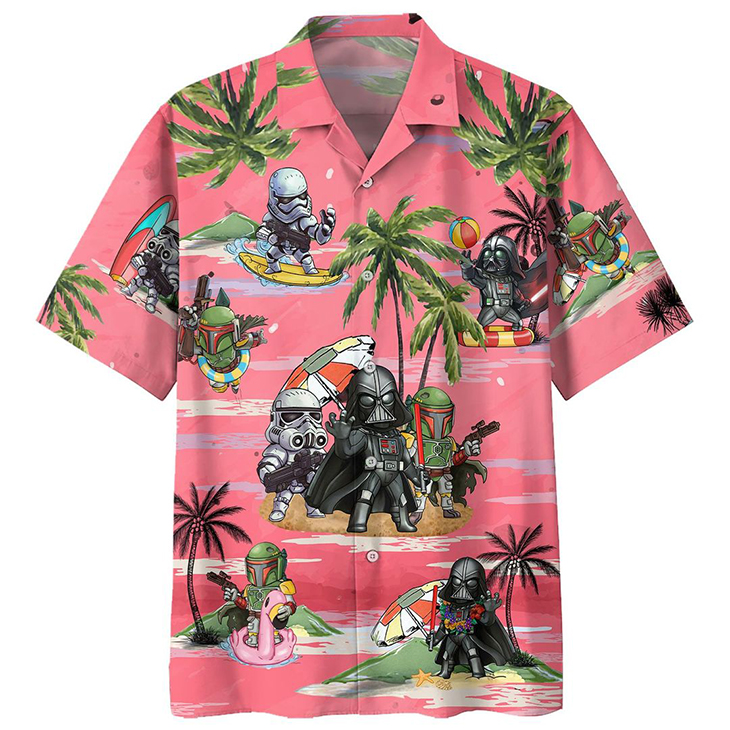 Darth Vader Boba Fett Stormtrooper Hawaiian Shirt Darth Vader Boba Fett Stormtrooper Hawaiian Shirt