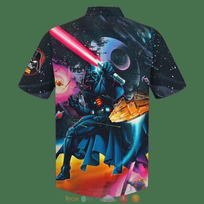 Darth Vader Color Galaxy Hawaiian Shirt Darth Vader Color Galaxy Hawaiian Shirt