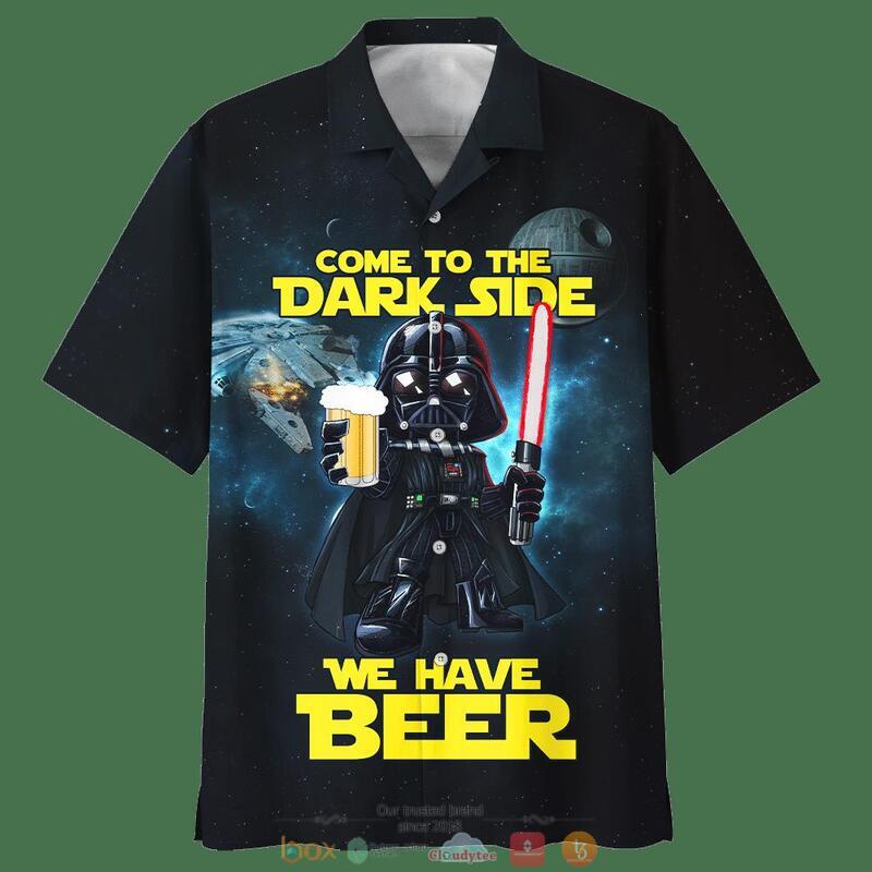 Darth Vader Come To Dark Side We Have Beer Hawaiian Shirt Darth Vader Come To Dark Side We Have Beer Hawaiian Shirt