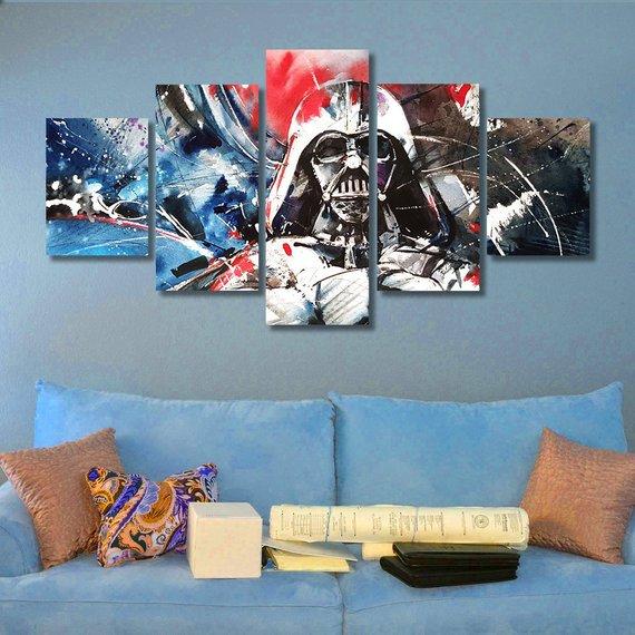 Darth Vader - Movie 5 Panel Canvas Art Wall Decor Darth Vader - Movie 5 Panel Canvas Art Wall Decor
