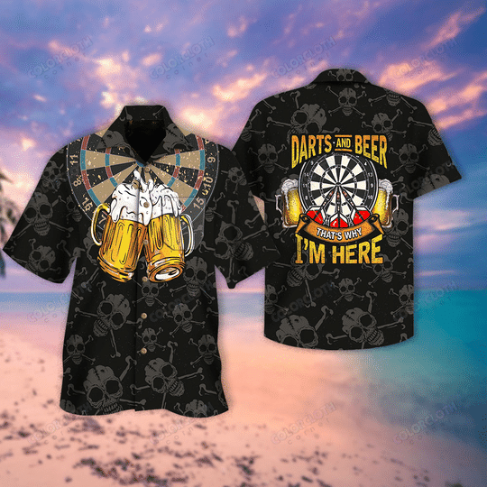 Darts And Beer That’S Why I’M Here Hawaiian Shirt Darts And Beer That’S Why I’M Here Hawaiian Shirt