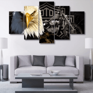 Davidson Eagle 2 - Animal 5 Panel Canvas Art Wall Decor