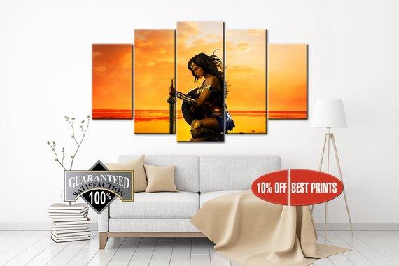 Dc Comics Superheroes: Wonder Women - Dc 5 Panel Canvas Art Wall Decor Dc Comics Superheroes: Wonder Women - Dc 5 Panel Canvas Art Wall Decor