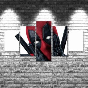 Deadpool 02 - Movie 5 Panel Canvas Art Wall Decor