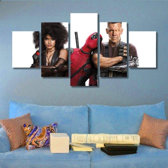 Deadpool Good - Dc 5 Panel Canvas Art Wall Decor Deadpool Good - Dc 5 Panel Canvas Art Wall Decor
