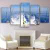 Deep Sea Fishing 01 - Fishing 5 Panel Canvas Art Wall Decor