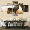 Deer 11 - Animal 5 Panel Canvas Art Wall Decor
