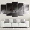 Deer With Cherry Blossoms Painting - Aniaml 5 Panel Canvas Art Wall Decor