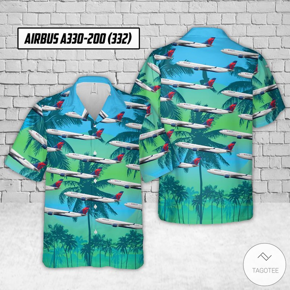 Delta Airbus A330-200 (332) Hawaiian Shirt Delta Airbus A330-200 (332) Hawaiian Shirt
