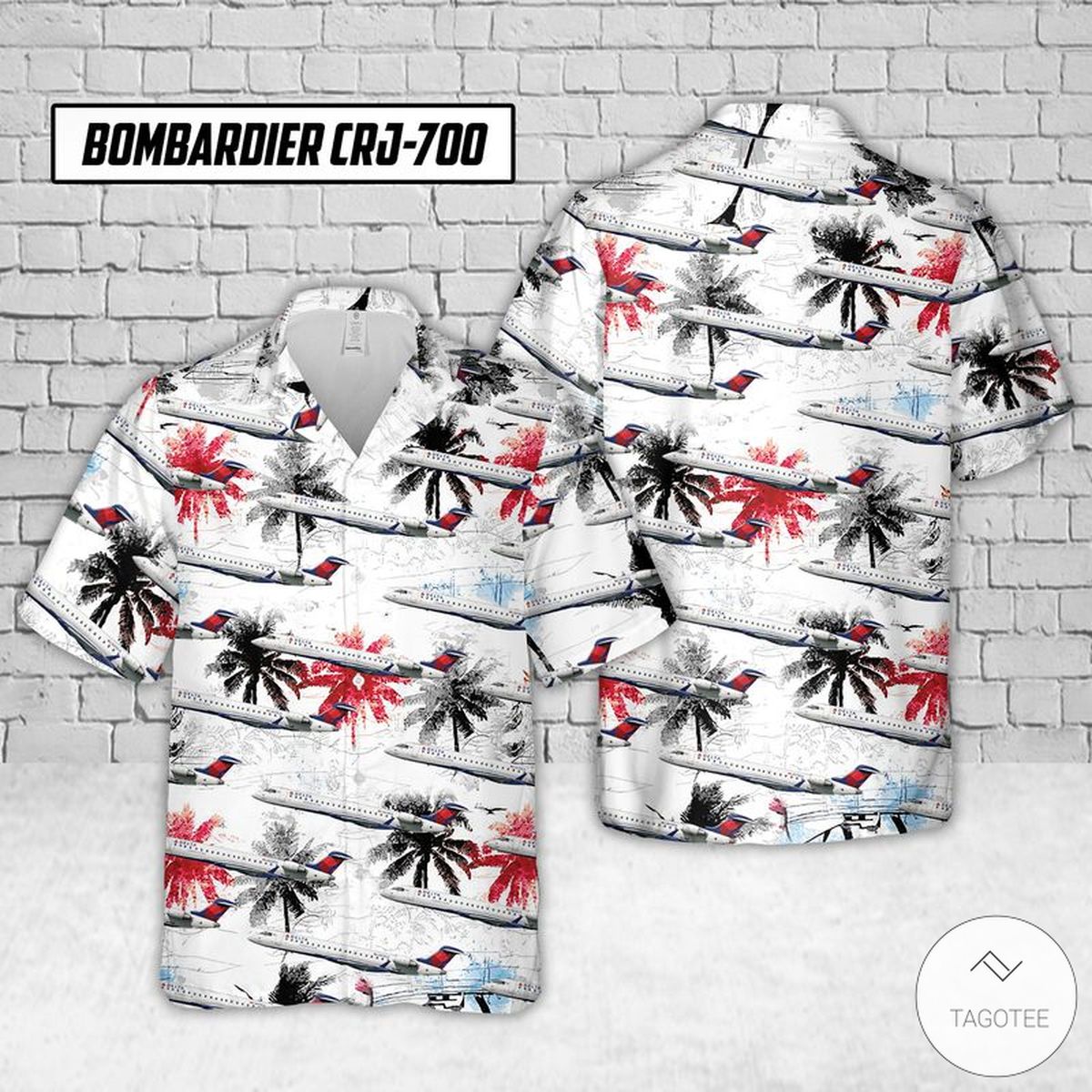Delta Bombardier Crj-700 Hawaiian Shirt Delta Bombardier Crj-700 Hawaiian Shirt