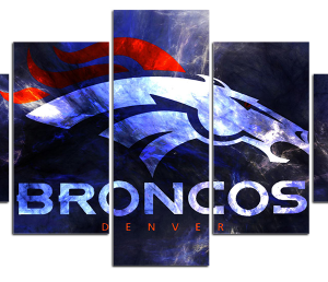 Denver Broncos 4 - Sport 5 Panel Canvas Art Wall Decor