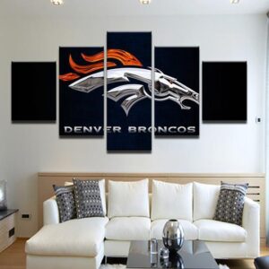 Denver Broncos 9- Sport 5 Panel Canvas Art Wall Decor