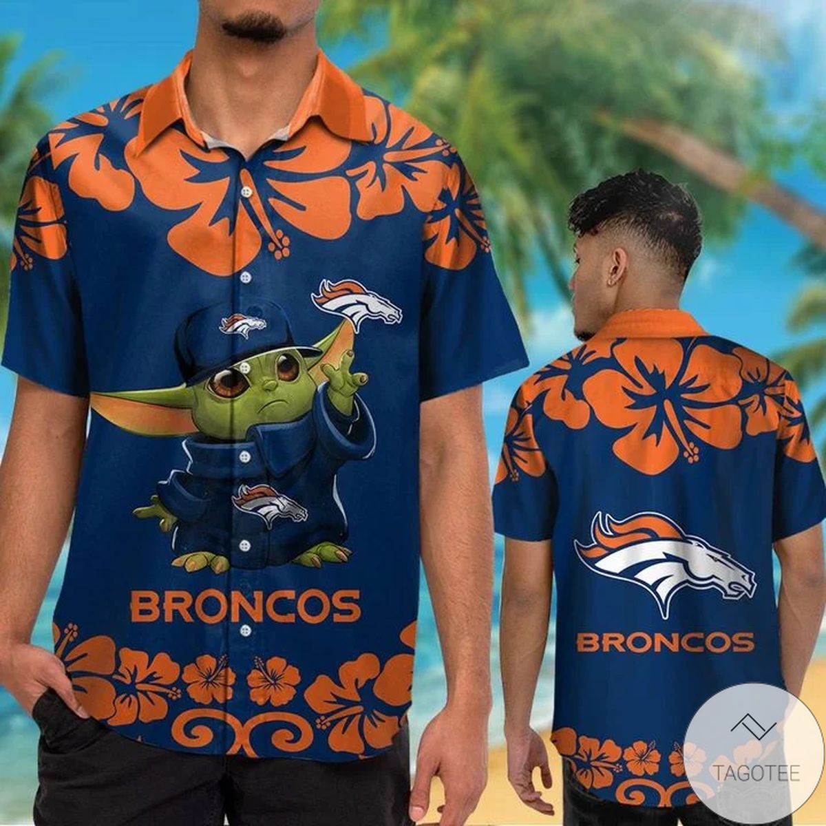 Denver Broncos Baby Yoda Hawaiian Shirt Denver Broncos Baby Yoda Hawaiian Shirt