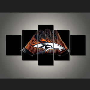 Denver Broncos Gloves 1 - Sport 5 Panel Canvas Art Wall Decor