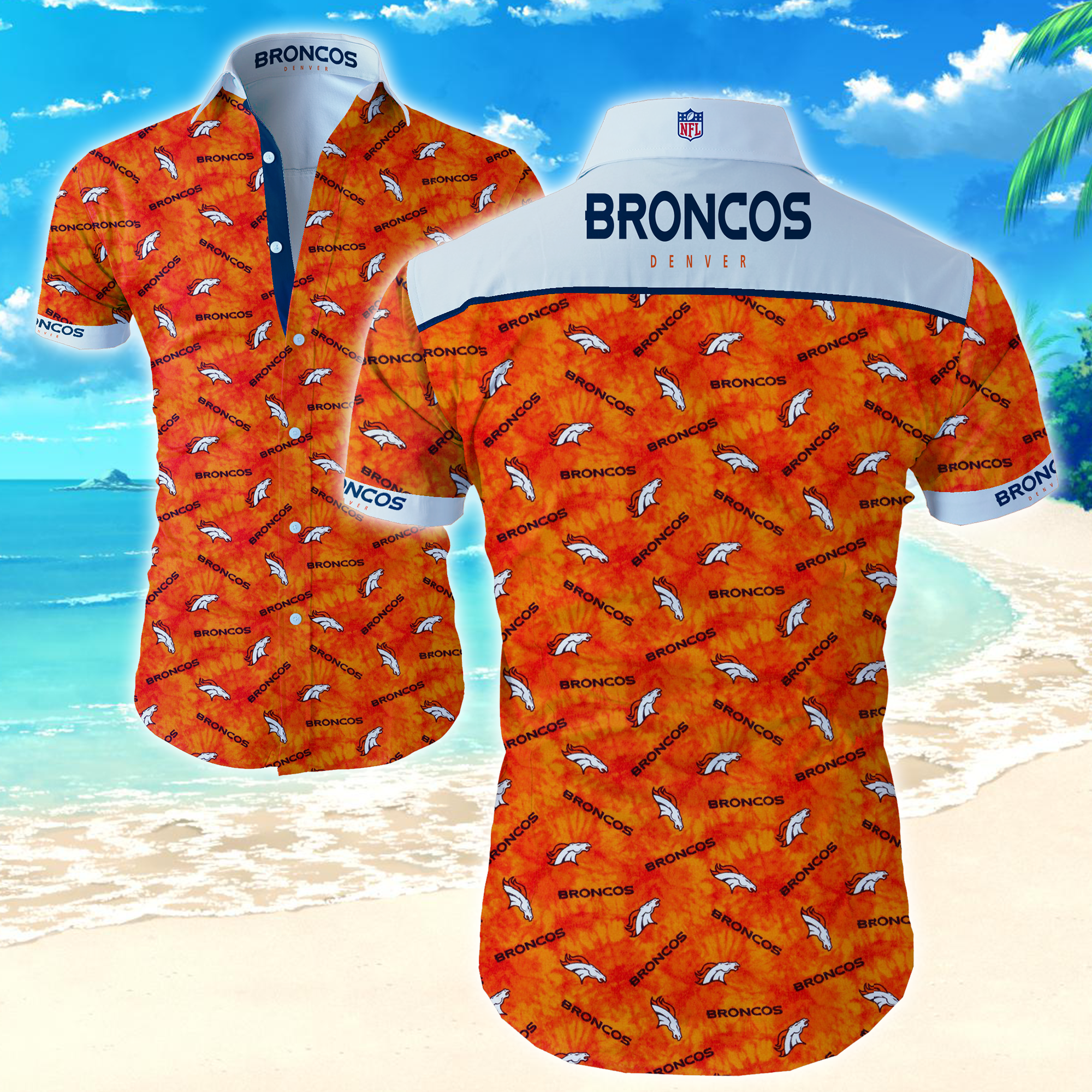 Denver Broncos Hawaiian Shirt Summer Button Up Denver Broncos Hawaiian Shirt Summer Button Up