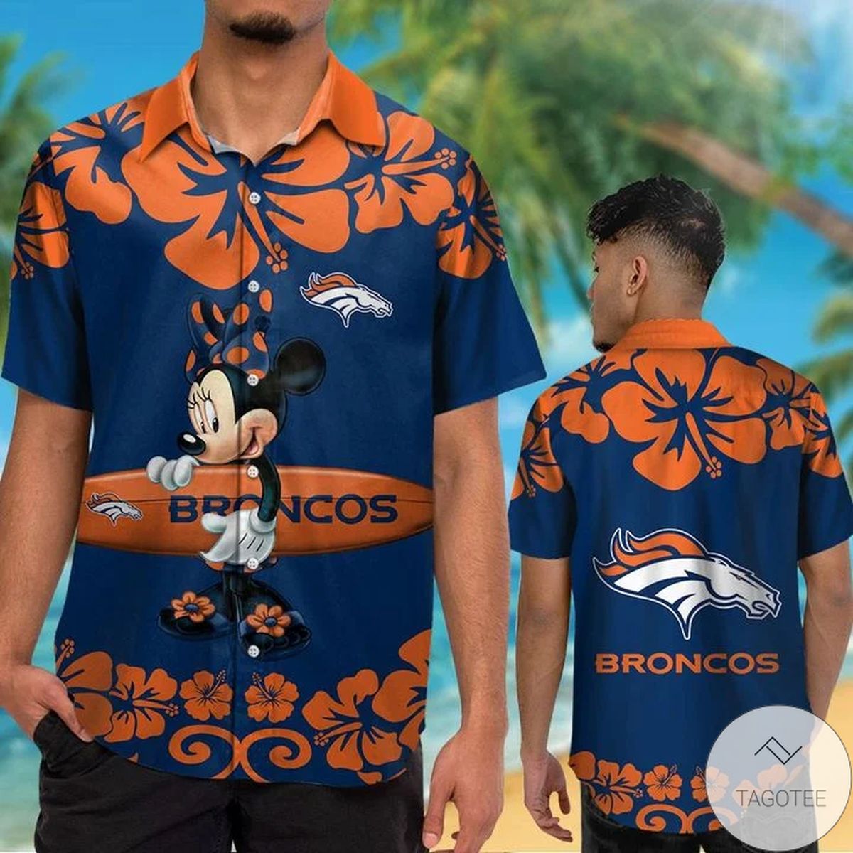 Denver Broncos & Minnie Mouse Hawaiian Shirt Denver Broncos & Minnie Mouse Hawaiian Shirt