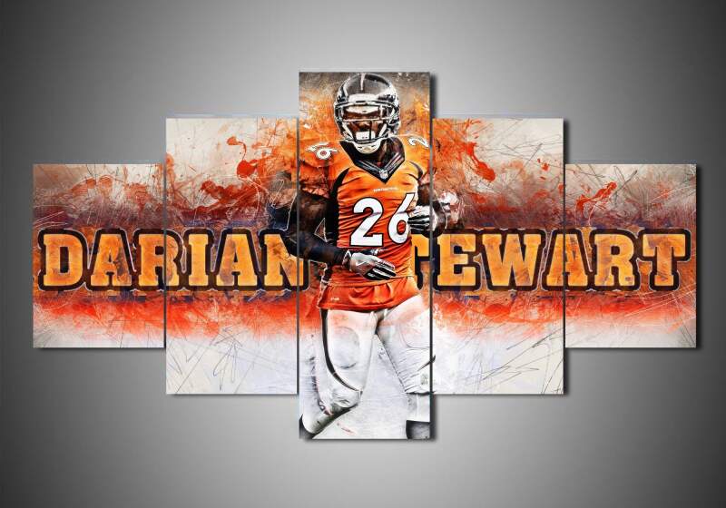 Denver Broncos - Darian Stewart - Sport 5 Panel Canvas Art Wall Decor Denver Broncos - Darian Stewart - Sport 5 Panel Canvas Art Wall Decor