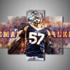 Denver Broncos - Demarcus Walker - Sport 5 Panel Canvas Art Wall Decor