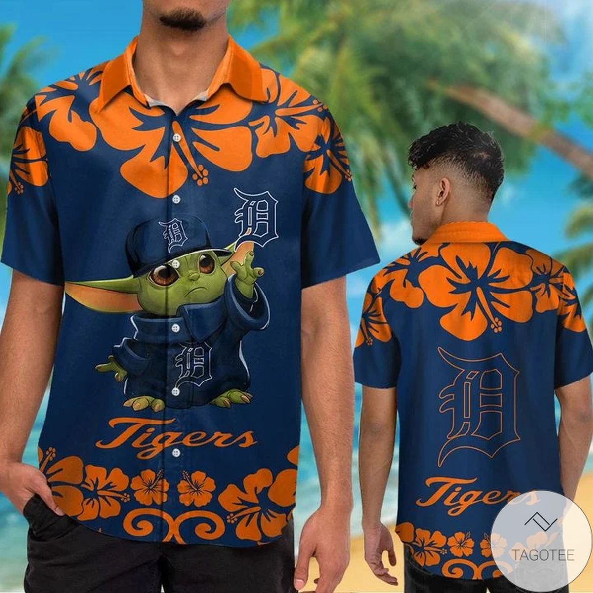 Detroit Tigers Baby Yoda Hawaiian Shirt Detroit Tigers Baby Yoda Hawaiian Shirt