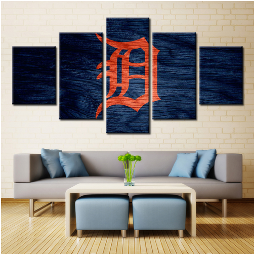 Detroit Tigers Baseball 1 - Sport 5 Panel Canvas Art Wall Decor Detroit Tigers Baseball 1 - Sport 5 Panel Canvas Art Wall Decor