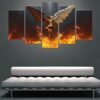 Devil and Angel - Abstract 5 Panel Canvas Art Wall Decor