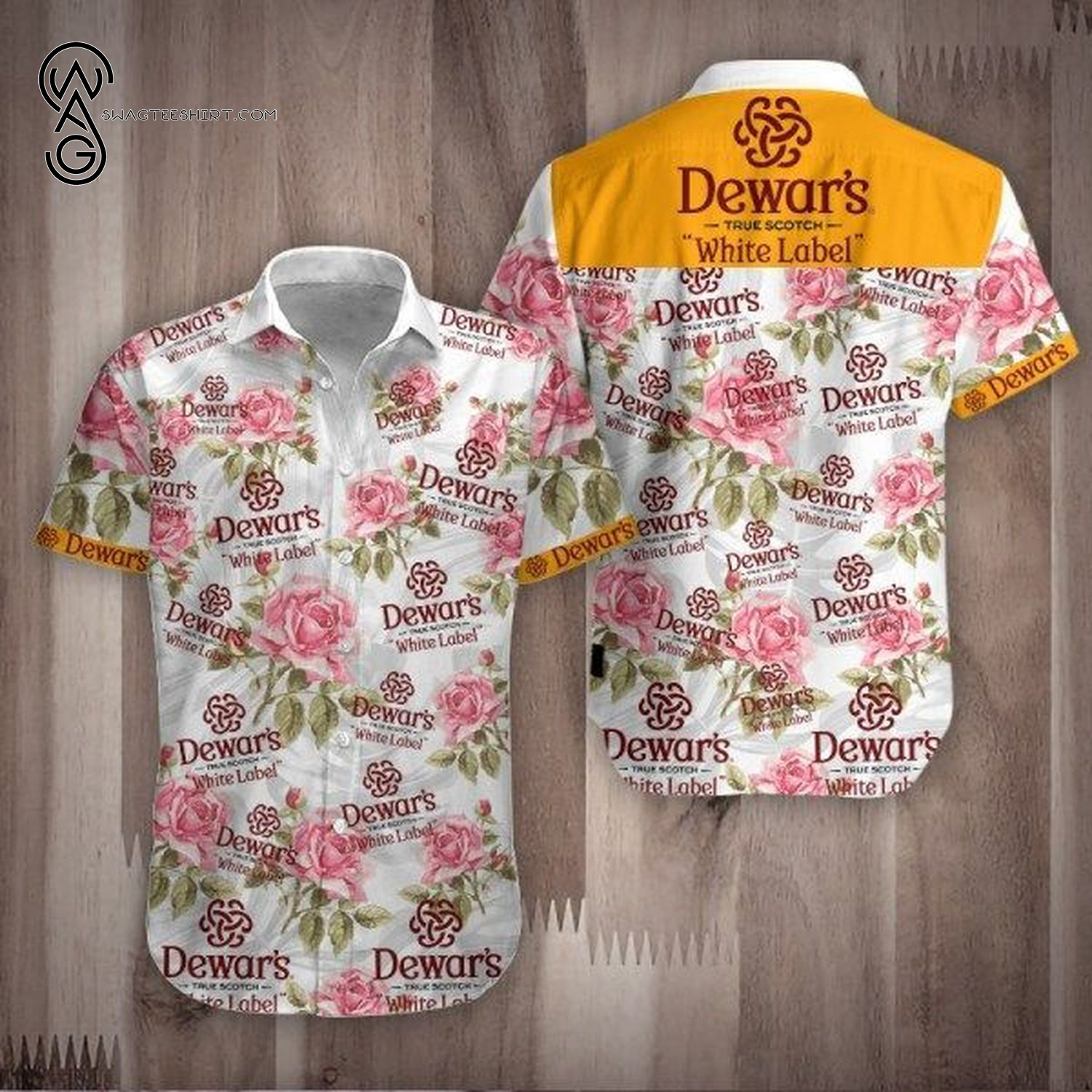 Dewars White Label Blended Whisky Hawaiian Shirt Dewars White Label Blended Whisky Hawaiian Shirt