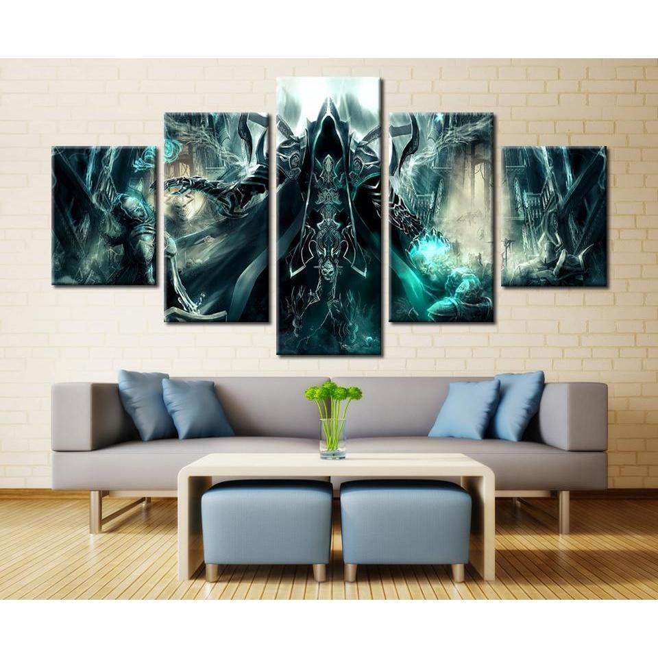 Diablo Reaper Of Souls 1 - Gaming 5 Panel Canvas Art Wall Decor Diablo Reaper Of Souls 1 - Gaming 5 Panel Canvas Art Wall Decor