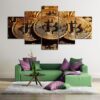 Digital Currency - Abstract 5 Panel Canvas Art Wall Decor