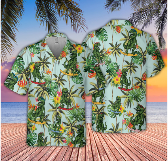 Dinasour Seamless Hawaiian Shirt Dinasour Seamless Hawaiian Shirt