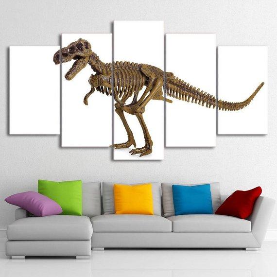 Dinosaur Tyrannosaurus Trex - Abstract Animal 5 Panel Canvas Art Wall Decor Dinosaur Tyrannosaurus Trex - Abstract Animal 5 Panel Canvas Art Wall Decor