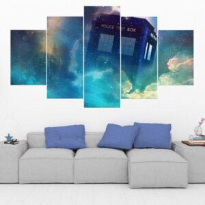 Doctor Who Tardis 1 - Movie 5 Panel Canvas Art Wall Decor