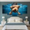 Dog - Animal 5 Panel Canvas Art Wall Decor