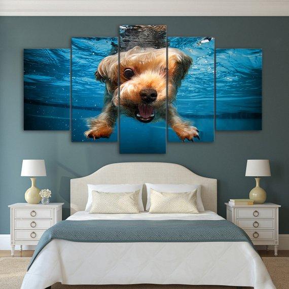 Dog - Animal 5 Panel Canvas Art Wall Decor Dog - Animal 5 Panel Canvas Art Wall Decor