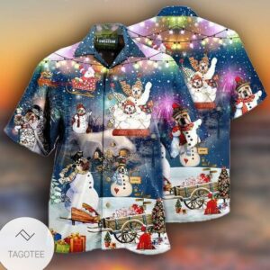Dogs Snowdog Merry Christmas Funny Limited Hawaiian Shirt