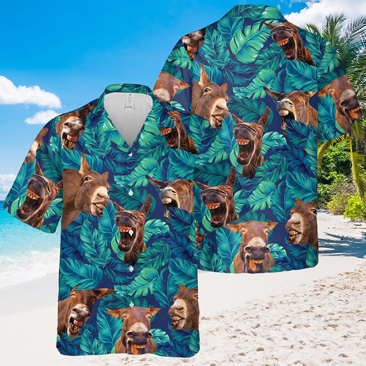 Donkey Tropical Pattern Hawaiian Shirt Donkey Tropical Pattern Hawaiian Shirt