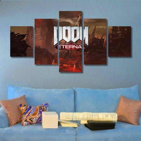 Doom - Movie 5 Panel Canvas Art Wall Decor Doom - Movie 5 Panel Canvas Art Wall Decor