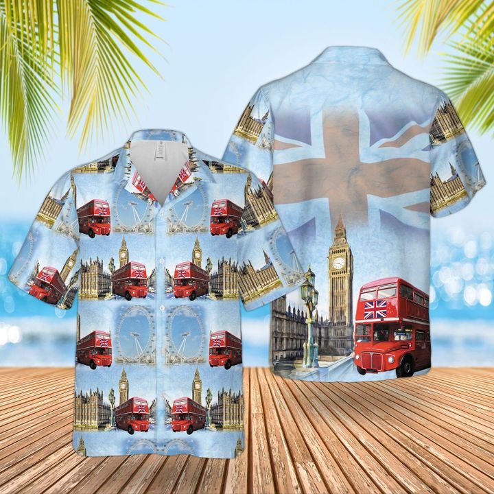 Double Decker Bus Routemaster Hawaiian Shirt Double Decker Bus Routemaster Hawaiian Shirt