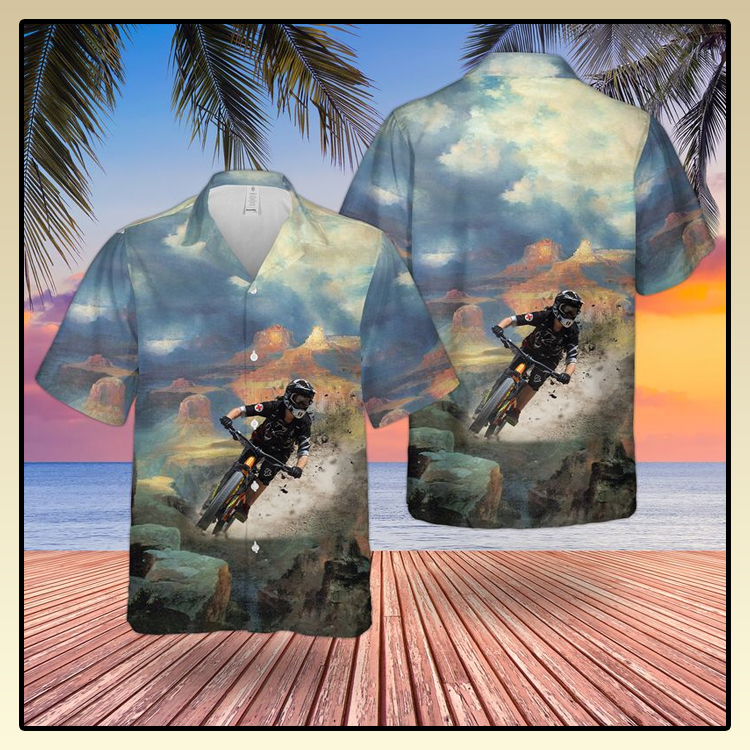 Downhill Mountain Biking Hawaiian Shirt Downhill Mountain Biking Hawaiian Shirt