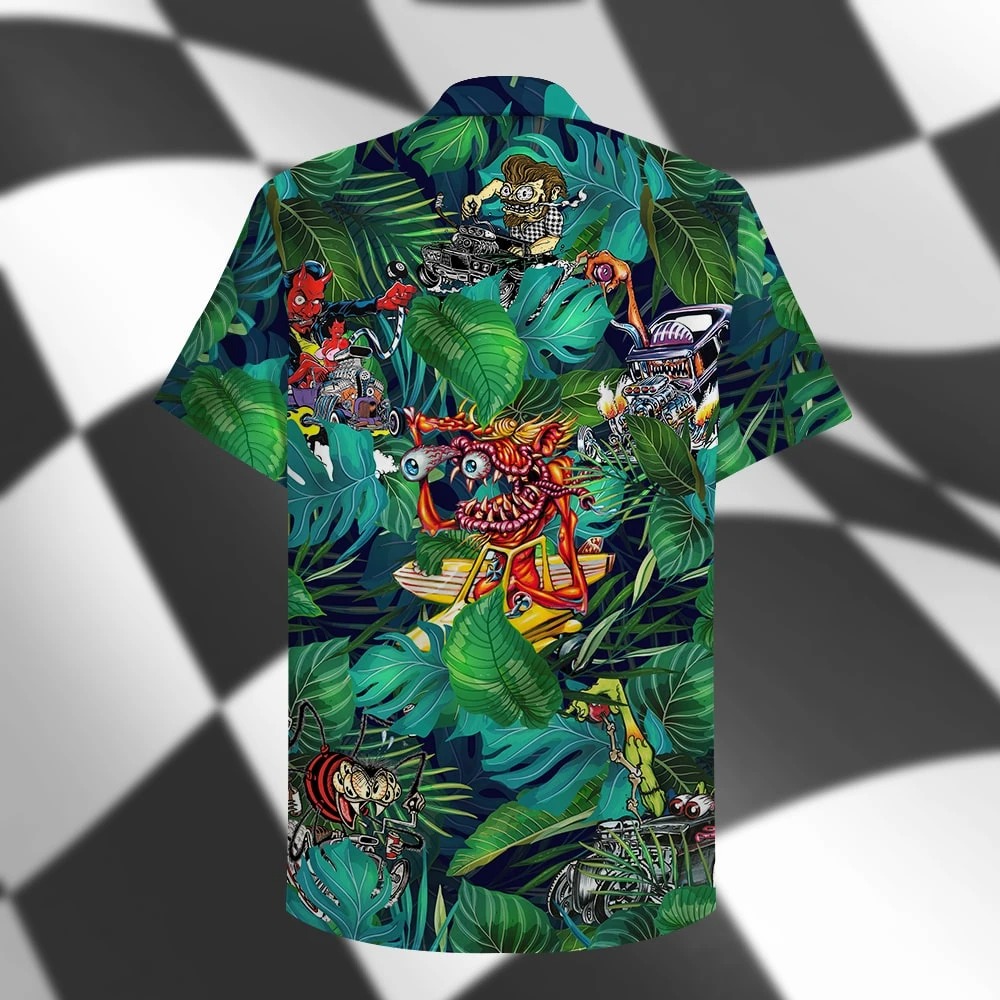 Drag Racing Hawaiian Shirt Drag Racing Hawaiian Shirt
