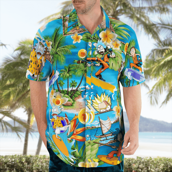 Dragon Ball Rick And Morty Hawaiian Shirt Limited Edition Dragon Ball Rick And Morty Hawaiian Shirt Limited Edition