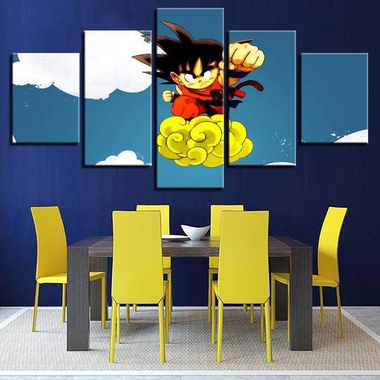 Dragon Ball Z Goku 10 - Aniem 5 Panel Canvas Art Wall Decor Dragon Ball Z Goku 10 - Aniem 5 Panel Canvas Art Wall Decor