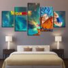 Dragon Ball Z Super Saiyan 02 - Anime 5 Panel Canvas Art Wall Decor