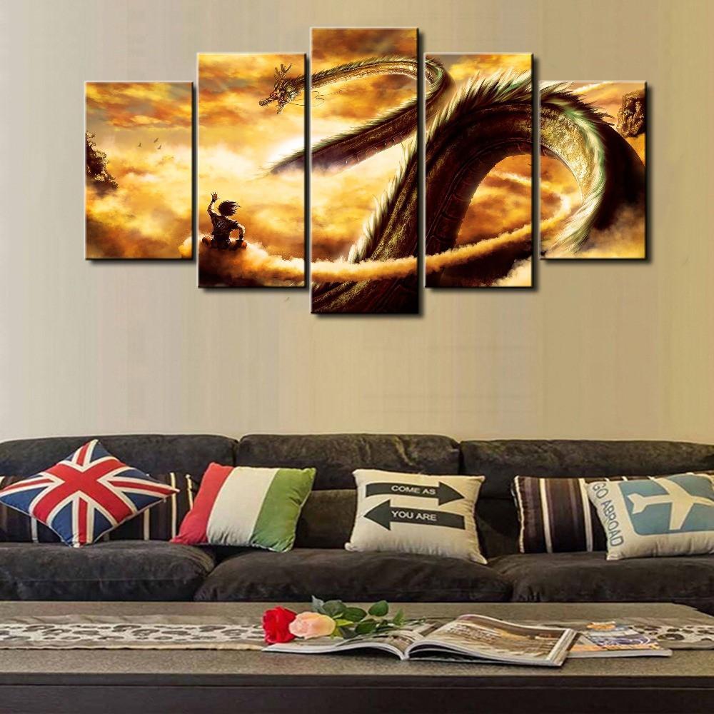 Dragon Ball Z - Anime 5 Panel Canvas Art Wall Decor Dragon Ball Z - Anime 5 Panel Canvas Art Wall Decor