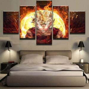 Dragon Ball - Anime 5 Panel Canvas Art Wall Decor