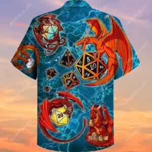 Dragon Playing Dice Hawaiian Shirt