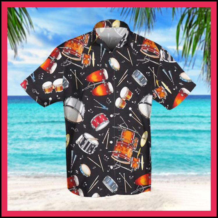 Drum Retro Hawaiian Shirt- Limited Edition Drum Retro Hawaiian Shirt- Limited Edition