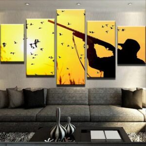 Duck Hunting 2 - Hunting 5 Panel Canvas Art Wall Decor
